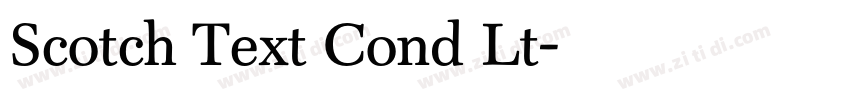 Scotch Text Cond Lt字体转换
